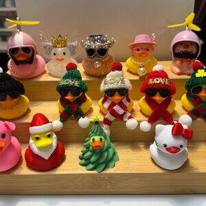 3D Plastic Rubber Duck In Santa Costume Outfit -Jeep-